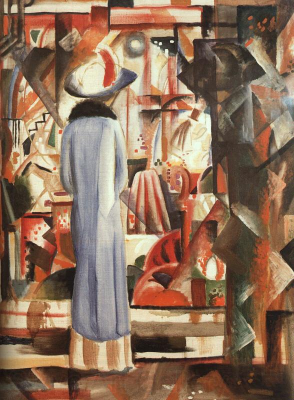 August Macke Large Bright Shop Window Norge oil painting art